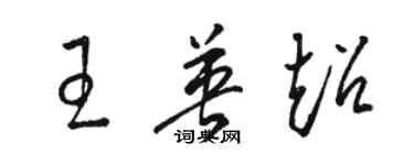 骆恒光王英超草书个性签名怎么写