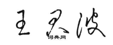 骆恒光王君波草书个性签名怎么写