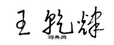 骆恒光王乾辉草书个性签名怎么写