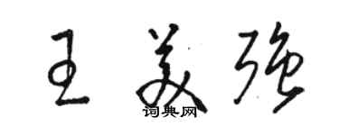 骆恒光王美强草书个性签名怎么写