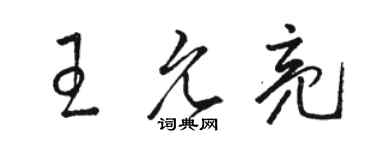 骆恒光王允亮草书个性签名怎么写