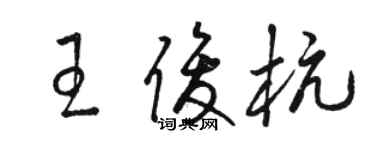 骆恒光王俊杭草书个性签名怎么写