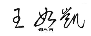 骆恒光王如凯草书个性签名怎么写