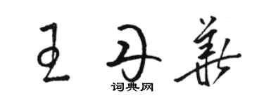 骆恒光王丹华草书个性签名怎么写