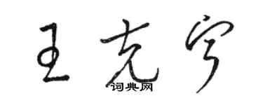 骆恒光王克宁草书个性签名怎么写