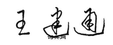 骆恒光王建通草书个性签名怎么写