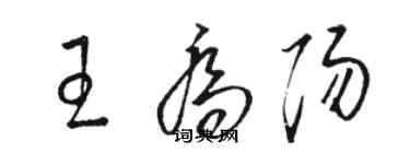 骆恒光王乔阳草书个性签名怎么写