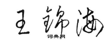 骆恒光王锦海草书个性签名怎么写