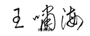 骆恒光王啸海草书个性签名怎么写