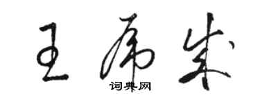 骆恒光王虎成草书个性签名怎么写