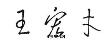 骆恒光王宏才草书个性签名怎么写