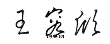 骆恒光王容欣草书个性签名怎么写