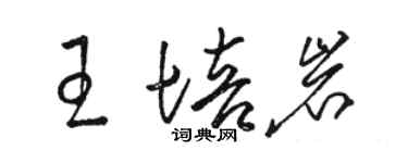 骆恒光王培岩草书个性签名怎么写