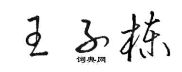 骆恒光王子栋草书个性签名怎么写