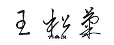 骆恒光王松菊草书个性签名怎么写
