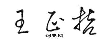 骆恒光王正哲草书个性签名怎么写