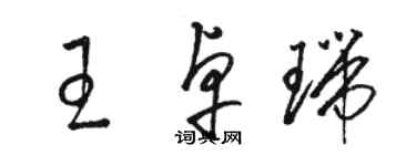 骆恒光王卓瑞草书个性签名怎么写