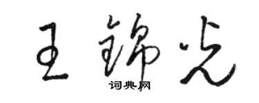骆恒光王锦光草书个性签名怎么写