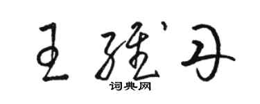 骆恒光王维丹草书个性签名怎么写