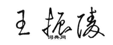 骆恒光王振陵草书个性签名怎么写