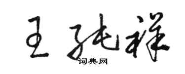骆恒光王纯祥草书个性签名怎么写