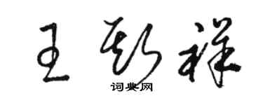 骆恒光王斯祥草书个性签名怎么写