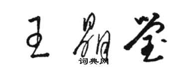 骆恒光王晶莹草书个性签名怎么写