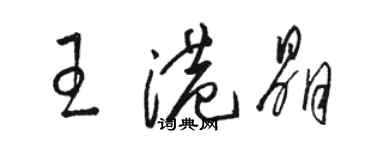骆恒光王港晶草书个性签名怎么写
