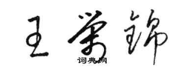 骆恒光王荣锦草书个性签名怎么写