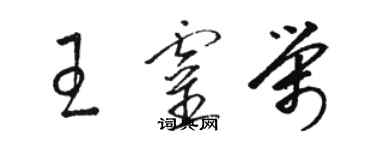骆恒光王灵荣草书个性签名怎么写
