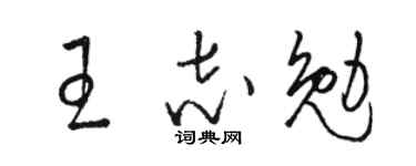 骆恒光王志勉草书个性签名怎么写