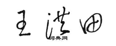 骆恒光王洪田草书个性签名怎么写