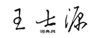 骆恒光王士源草书个性签名怎么写