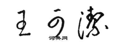 骆恒光王可洁草书个性签名怎么写