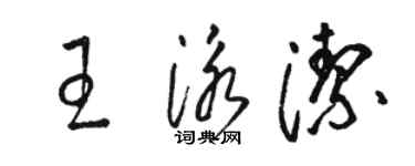 骆恒光王泳洁草书个性签名怎么写