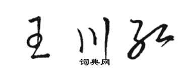 骆恒光王川红草书个性签名怎么写