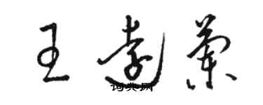 骆恒光王远兰草书个性签名怎么写