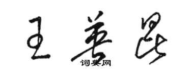 骆恒光王英昆草书个性签名怎么写