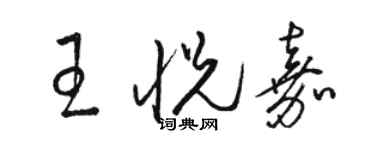 骆恒光王悦嘉草书个性签名怎么写