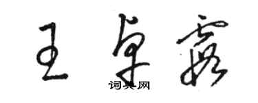 骆恒光王卓霞草书个性签名怎么写