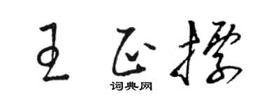 骆恒光王正标草书个性签名怎么写