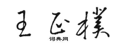 骆恒光王正朴草书个性签名怎么写