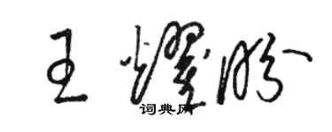 骆恒光王耀盼草书个性签名怎么写