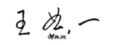 骆恒光王典一草书个性签名怎么写