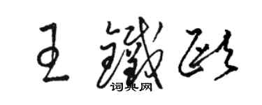 骆恒光王铁欧草书个性签名怎么写