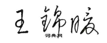 骆恒光王锦暖草书个性签名怎么写