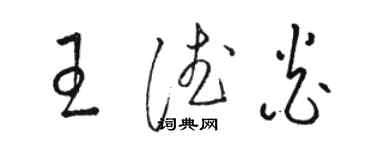 骆恒光王德炎草书个性签名怎么写