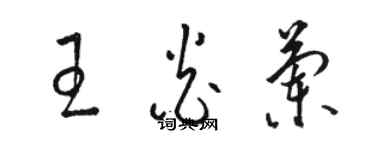 骆恒光王炎兰草书个性签名怎么写