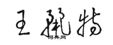 骆恒光王丽特草书个性签名怎么写