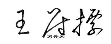 骆恒光王尉标草书个性签名怎么写